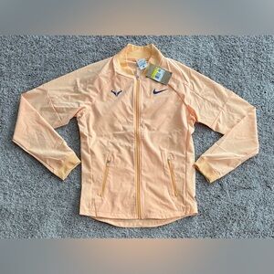 Nike Rafa Nadal Tennis Jacket Orange Chalk Full Zip DV2885-777 Mens Size Small